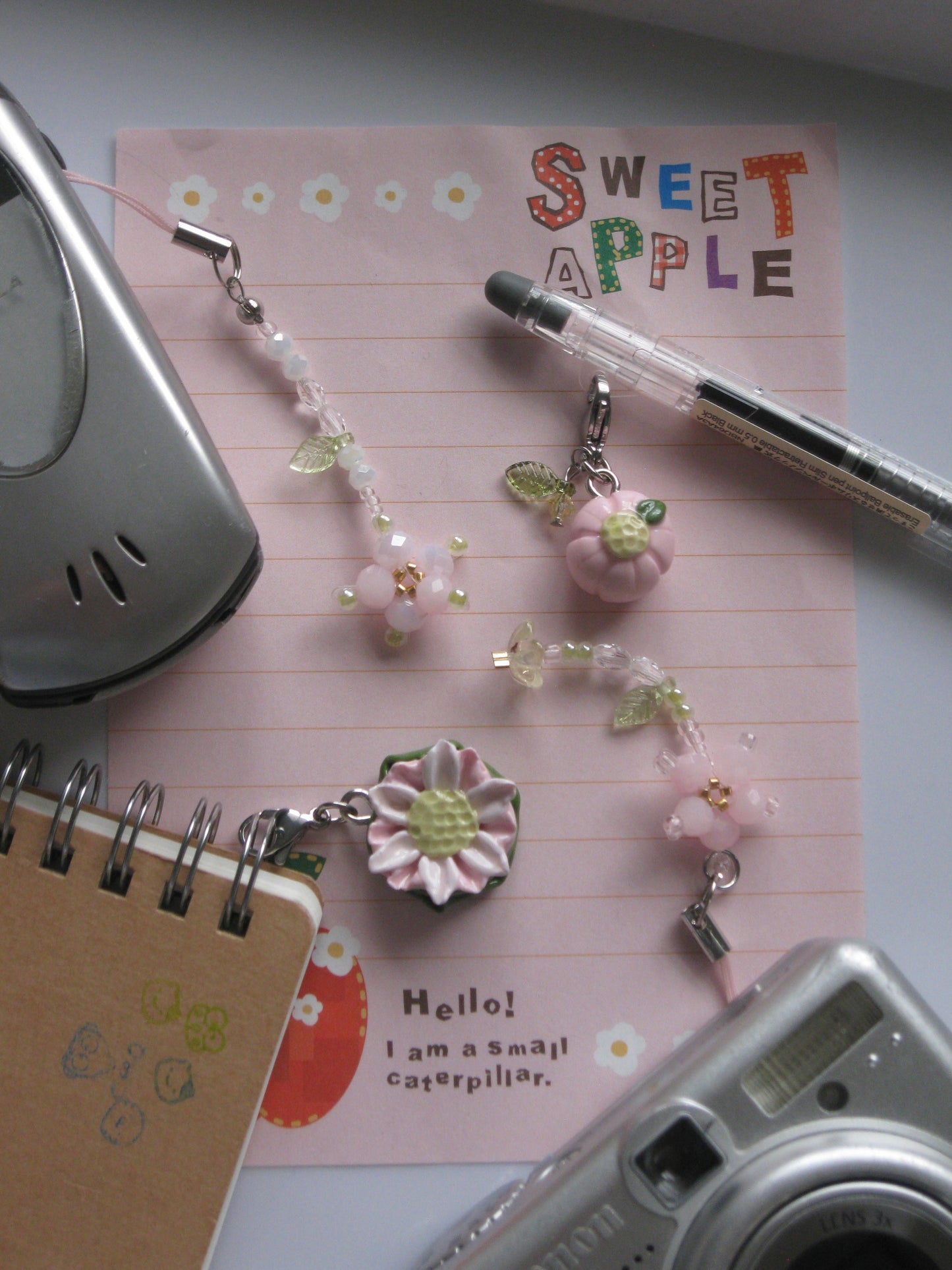Blooming Lotus Beaded Phone Charms