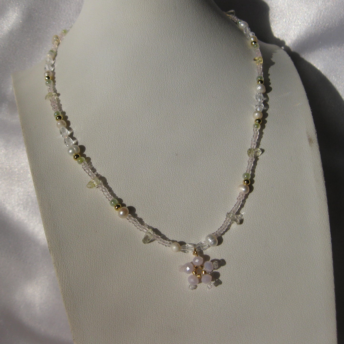 Lotus Flower Beaded Necklace