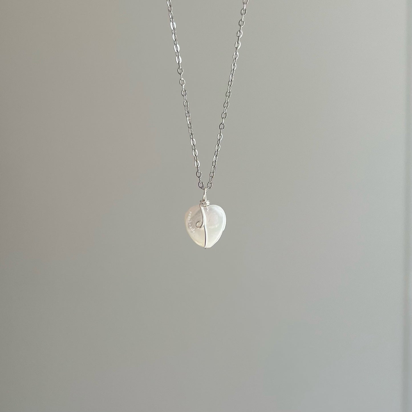 Silver Looped Heart Necklace