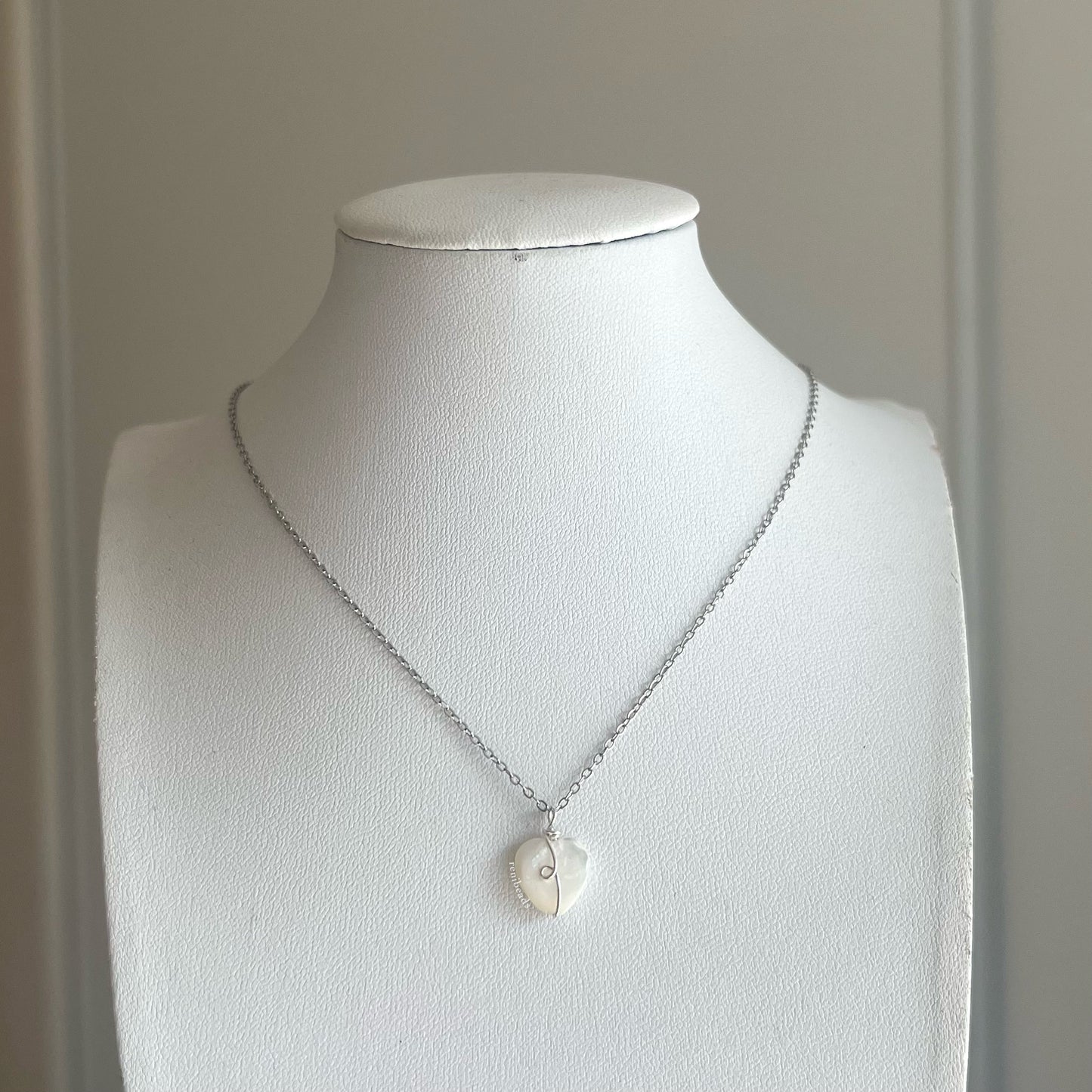 Silver Looped Heart Necklace